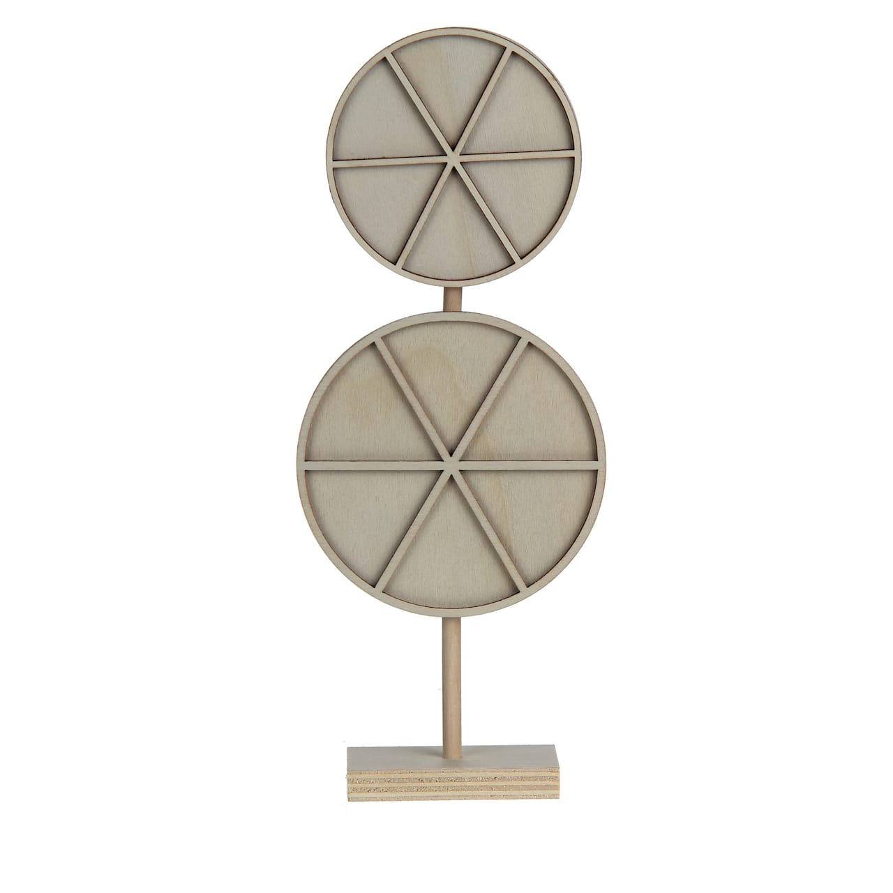 Jonathan Adler x Michaels 10.25" Stacked Wheels DIY Wood Tabletop Décor with Stand